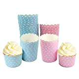 100 Pièces Caissettes Papier Cupcakes, Mini Dessert Baking Cups,caissettes en papier pour muffin cupcake,Mignon Cupcake en Papier, pour Mariage ,Party ...