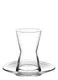 12 Pcs. Tea Glasses Luxury Design Turkish Tea Glass Cay Bardagi Set Cups Saucers Lav