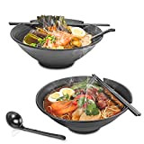 2 ensembles (6 pièces) bols à soupe japonais, bols à céréales, saladiers, bols à soupe antidérapants de qualité supérieure avec ...