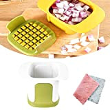 2-In-1 Vegetable Chopper Dicing & Slitting,Hand Pressure Vegetable Cutter,Multifunction Vegetable Cutter And Slicer,Portable Manual Kitchen Slicer,For Potato, Onions, Carrots, Cucumbersand ...
