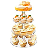 4 étages présentoir à gâteau avec 4 Pièces Goujons Épaisseur Acrylique Dessert Tour Support for Muffin et Gâteau pour Mariage, ...