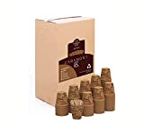 4 Oz 500 Espresso Gobelets en Carton avec Agitateurs en Bois, Jetables,Résistant à la Chaleur,Idéal pour Toutes Les Boissons Chaudes ...