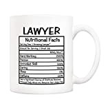 5Aup Gifts Lawyer Nutritional Facts Tasse à café humoristique en céramique 325 ml