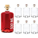 6 bouteilles en verre vides 500 ml APO SPI bouteilles de jus de pharmacie bouteilles de 0,5 litres de bouteilles ...