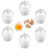 6 Pièces Pocheuse Oeuf Easy Egg Cooker pocheuses à œufs en Plastique Cuit Oeuf Micro Onde Poêle pour Micro OndesAntiadhésive ...