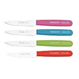 A.K TRADING 4 Couteau de Cuisine NOGENT Color Plastique Office 9 CM Lisse réf 2749 W Code 3087