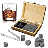 Accessotech Coffret cadeau de 9 pierres à whisky de luxe en bois pour rafraîchir les glaçons
