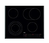 AEG HK 654070 F-B Plaque de cuisson électrique, verre céramique, 62 cm, acier inoxydable/zone de cuisson/chaleur résiduelle