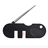 Aiguiseur de couteau de poche Aiguiseur multifonctionnel portable en acier au tungstène pour outil extérieur pierre à aiguiser crochet de ...