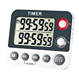 AIMILAR Digital Kitchen Timer Magnetic Large Screen Countdown Timer 2 Channel Groups 99 Hours Laboratory