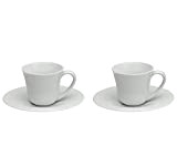 Alessi Ku Mocha Cup and Saucer - Set of Two