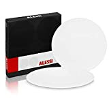 Alessi-Lot de 2 assiettes plates - DTI05/IS2 KU-IN en porcelaine blanche - diamètre 27 cm
