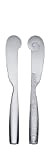 Alessi Mw03/37 Dressed Couteau à Beurre en Acier Inoxydable 18/10 Brillant avec Décoration en Relief, Set de 6 Pièces