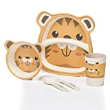 all Kids United® Set de vaisselle pour enfants en plastique Set de vaisselle 5 pièces avec des motifs d'animaux ; ...