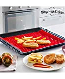 Always Fresh Kitchen Health Cook Mat Tapis pour Cuisine, Silicone, Rouge, 30 x 2.5 x 21 cm