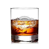 AMAVEL Verre à Whisky avec Gravure Personnalisée Nom et Année, Banderole, 320 ML
