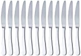 Amazon Basics Service de 12 couteaux de table en acier inoxydable avec bord arrondi