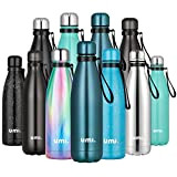 Amazon Brand - Umi Gourde Isotherme 500ml,18/8 Acier Inoxydable Bouteille Isotherme, Sans BPA，Maintien Froid 24h & Chaud 12h, Gourde Inox ...