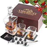 AMERIGO Ensemble de Cadeaux Pierre a Whisky + Carafe Whisky - Coffret Cadeau Homme - Cadeau Papa - Coffret en ...