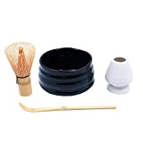 ANCLLO Ensemble de 4 pièces à thé matcha japonais, fouet/bol/support/cuillère en bambou pour cérémonie traditionnelle japonaise #1