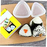 Angoter 2paires Triangular Plastique Sushi Boule de Riz Maker Moule Moule Onigiri Set Gadgets Kitchen Stuff Transparent Bento Accessoires