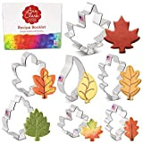 Ann Clark Cookie Cutters Lot de 7 emporte-pièces en forme de feuilles d'automne avec livret de recettes (français non garanti), ...