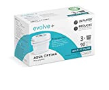 Aqua Optima Evolve+ Cartouche Filtrante à Eau 30 jours, paquet de 3 (jusqu'à 3 mois d'approvisionnement), Compatible avec plus de ...
