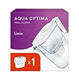 Aqua Optima Liscia Carafe Filtrante et 1 Cartouche Filtrante Evolve+ 30 Jours, Capacité 2,5 litres, Pour la Réduction des Microplastiques, ...