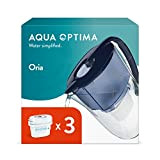 Aqua Optima Oria Carafe Filtrante et 3 Cartouches Filtrantes Evolve+ 30 Jours, Capacité 2,8 litres, Pour la Réduction des Microplastiques, ...