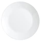 Arcopal Lot de 12 assiettes plates, en verre opale extra résistant, 25cm, Blanc