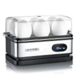 arendo – Cuiseur à œufs avec Fonction Maintien au Chaud - 1 à 6 œufs - Dur, Mollet ou à ...