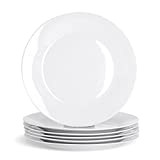 Argon Tableware Classique Dîner Blanc - Plaques en Porcelaine Salle à Manger Plat Plats - 27cm - Lot de 6