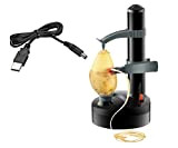 ARSUK Multifonction Électrique Éplucheur Automatique Tournant Pomme Patate Peeling Machine Légume Coupeur Peeling Outil (Noir)