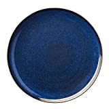 Asa Assiette plate, Céramique, bleu nuit, 26,5cm