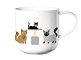 ASA Selection Coppa Cats & Dogs Henkelbecher Cats Becher Kaffee Tasse Weiß 400ml