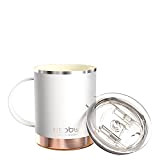 ASOBU Mug isotherme en acier inoxydable avec revêtement intérieur en céramique Blanc,, SM30 WHITE