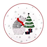 Assiette à dessert en porcelaine Motif arbre de Noël 20 cm (ours)