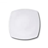 Assiette carrée porcelaine blanche - L 26.5 cm - Tokio