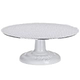 Ateco 612-PB Revolving Cake Decorating Stand, Aluminum Turntable and Cast Iron Base with Non-Slip Pad, 12-Inch