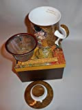 Atelier Harmony Gustav Klimt Tasse à thé avec passoire et couvercle Beige