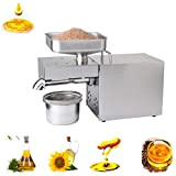 Automatic Hot/Cold Oil Press Machine Extractor Stainless Steel Home Commercial Oil Expeller for Avocado Coconut Olive Flax Peanut Hemp Seed ...