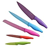 Axer Set Couteau Cuisine Colorés - Set de Couteaux de Cuisine Professionnel - Kit Couteau de Cuisine Inox - Service ...