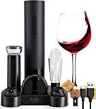 Aygo Tire bouchon electrique, ouvre bouteille electrique rechargeable 8 en 1, Cadeau Fete des Peres, avec coupe-capsule, aérateur de vin, ...