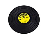 Balvi Dessous-de-Plat Vinyl Couleur : Noir en Forme de Vinyle Silicone 15 cm