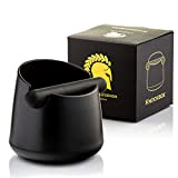 Barista Legends® knock box, accessoire café noir mat - Knock Box pour le marc de café avec barre de percussion ...
