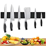 Barre Magnétique pour Couteaux,Barre à Couteaux Aimantée,40 cm,Porte Couteau Magnetique,3 Rubans Adhésifs 3M,pour Support Ustensiles de Cuisine et Outils