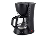 BEPER BC.060 Machine pour espresso, 800 W, 4 tasses, ABS, Noir