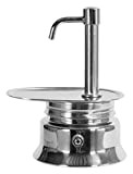 Bialetti Espresso Maker with spout, One Cup, Stainless Steel, Grey