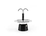 Bialetti - Le set Mini Express Kandisky Moka contient une machine à café pour 2 tasses (90 ml), noir, aluminium