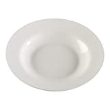 BigBuy Home Assiette creuse ronde blanche en porcelaine (23 x 23 cm) S3406824